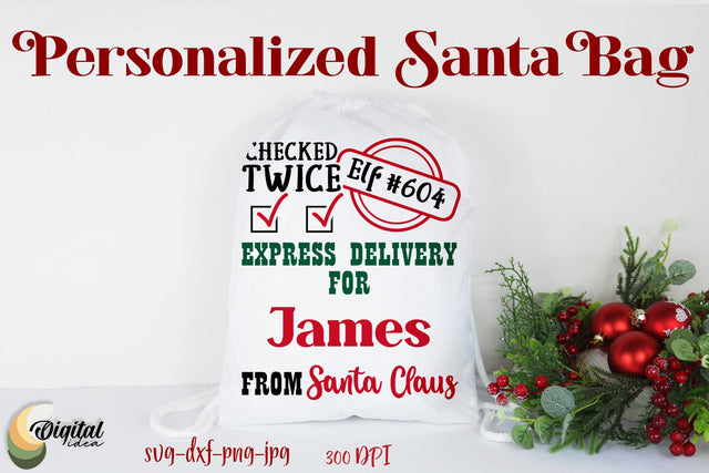 Personalized Santa Bag SVG. Santa Express SVG. Santa Bag SVG SVG Evgenyia Guschina 