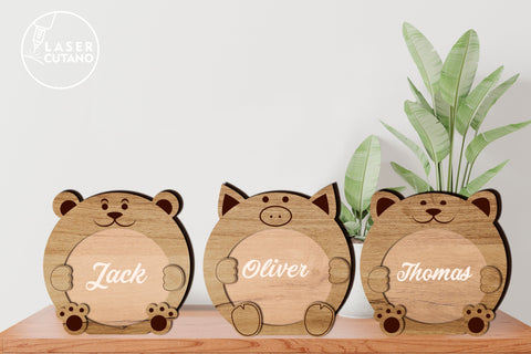 Personalized Sweet Box Bundle for Children, Candies Box for Kids, Multilayer Laser Cut Files, Mandala, Round Sign SVG, 3D Designs, Mini Design Bundles SVG LaserCutano 