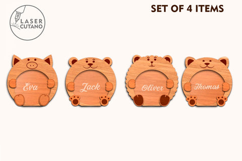 Personalized Sweet Box Bundle for Children, Candies Box for Kids, Multilayer Laser Cut Files, Mandala, Round Sign SVG, 3D Designs, Mini Design Bundles SVG LaserCutano 