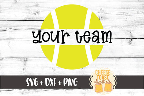 Personalized Tennis Ball Team Design - Tennis SVG PNG DXF Cut Files SVG Cheese Toast Digitals 