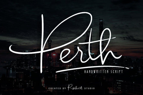 Perth Script Font Rochart studio 