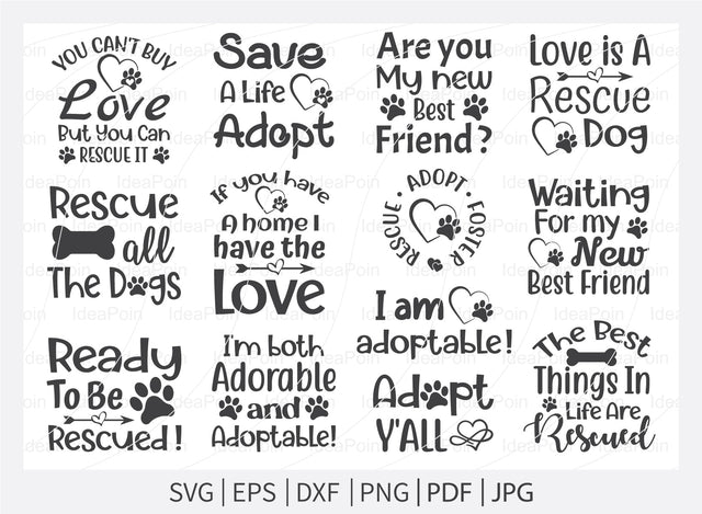 Pet Adoption svg, Pet Adoption SVG Bundle, Dogs SVG, Dog Life svg, Pet Adoption and Rescue, Dog Mom, Dog png, Dog jpg, Dog dxf SVG Dinvect 