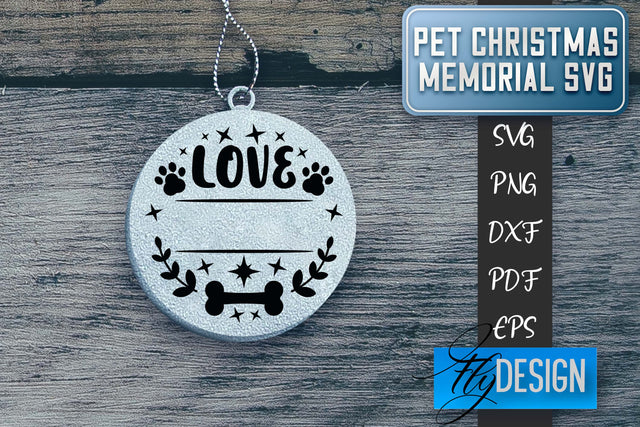 Pet Christmas Memorial SVG | Christmas Memorial SVG | Pets SVG Fly Design 