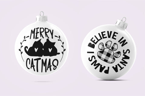 Pet Christmas Ornament Bundle SVG Dog & Cats Round Ornament SVG OrangeBrushStudio 
