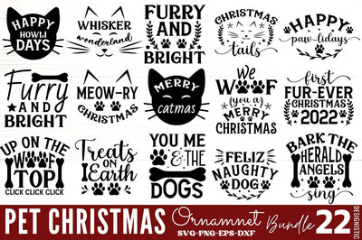 Pet Christmas Ornament svg bundle SVG DESIGNISTIC 