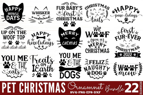 Pet Christmas Ornament svg bundle SVG DESIGNISTIC 