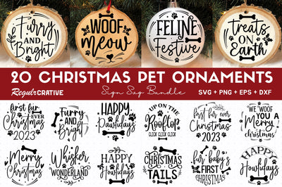 Pet Christmas Ornament svg bundle SVG Regulrcrative 