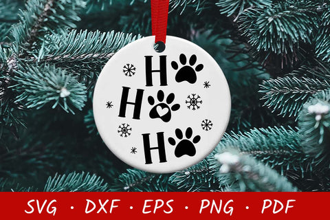 Pet Christmas Ornament SVG | Christmas SVG | Dog Paw Print SVG Irina Ostapenko 