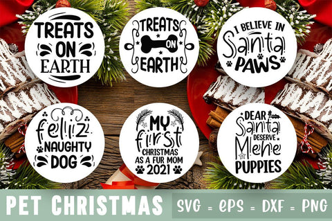 Pet Christmas SVG Bundle.Holiday Dog Bandana svg bundle, SVG Designangry 