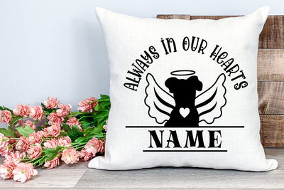 Pet Memorial Sign SVG Always In Our Hearts SVG Dog Paws SVG SVG zoellartz 