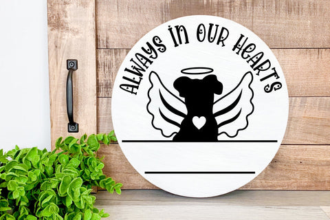 Pet Memorial Sign SVG Always In Our Hearts SVG Dog Paws SVG SVG zoellartz 