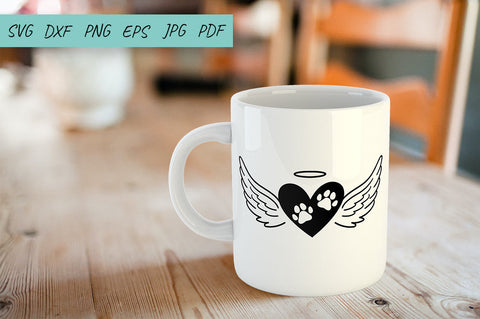 Pet Memorial SVG Set | Paw with wings SVG SVG Irina Ostapenko 