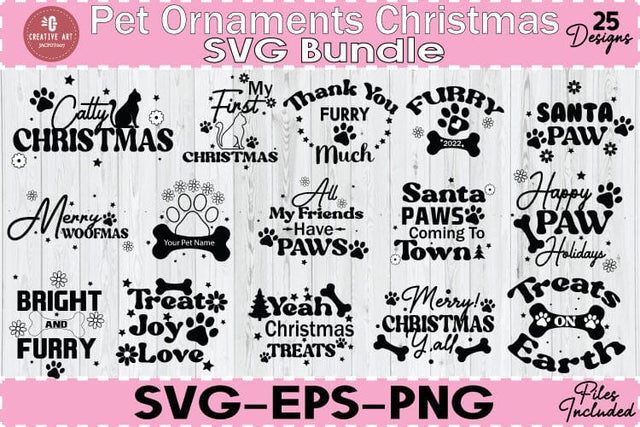 Pet Ornaments Christmas SVG Bundle SVG jacpot007 
