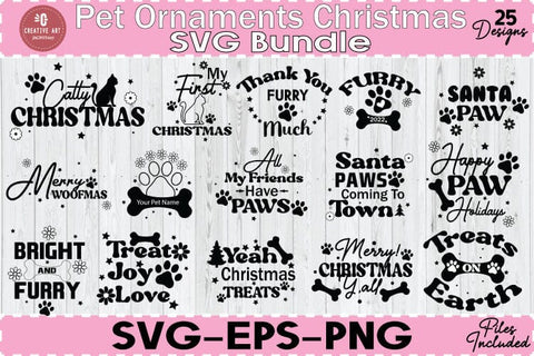 Pet Ornaments Christmas SVG Bundle SVG jacpot007 