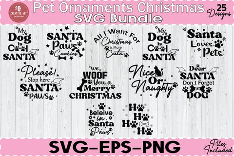 Pet Ornaments Christmas SVG Bundle SVG jacpot007 