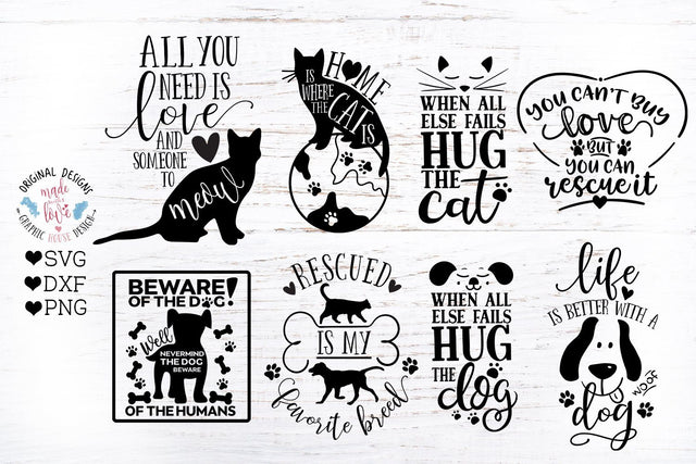 Pet Quotes Bundle SVG Graphic House Design