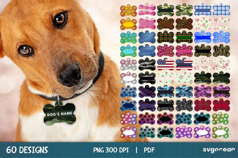 Pet Tag Sublimation Bundle | Cat & Dog ID Tag | Sublimation Sublimation SvgOcean 