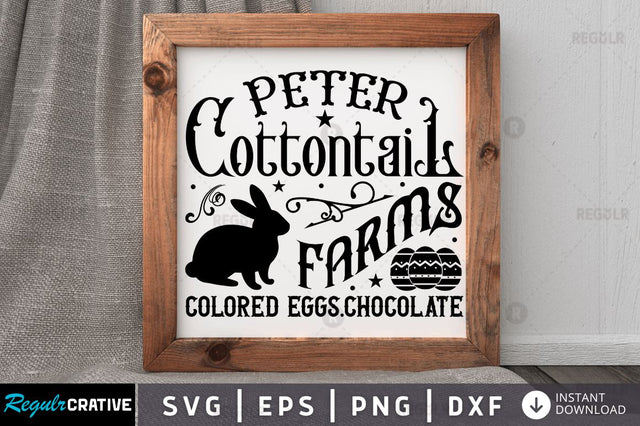 Peter cottontail farms colored eggs SVG SVG Regulrcrative 