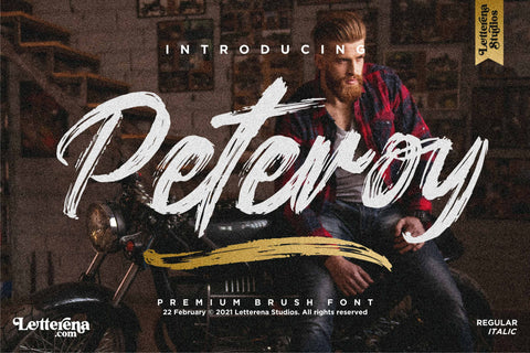 Peteroy Font Letterena Studios 