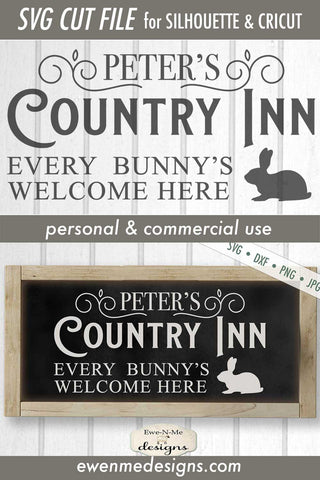 Peter's Country Inn - Easter - Bunny - SVG SVG Ewe-N-Me Designs 