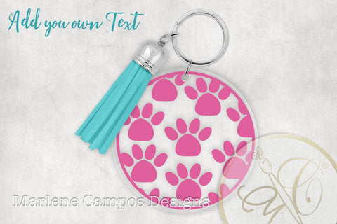 Pets Dogs Round Keychain Patterns /SVG, DXF, PNG, EPS SVG Marlene Campos 
