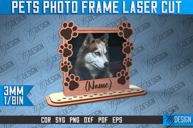Pets Photo Frame Laser Cut | Laser Cut SVG SVG Fly Design 