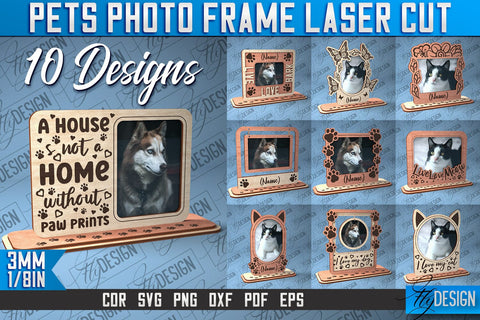Pets Photo Frame Laser Cut | Laser Cut SVG SVG Fly Design 
