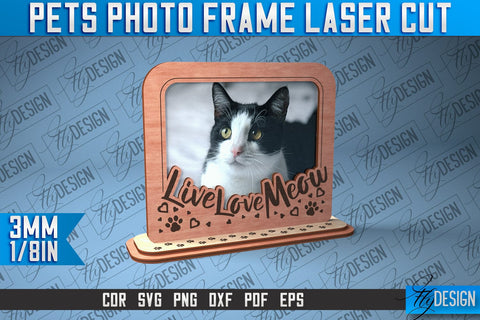 Pets Photo Frame Laser Cut | Laser Cut SVG SVG Fly Design 