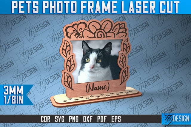 Pets Photo Frame Laser Cut | Laser Cut SVG SVG Fly Design 