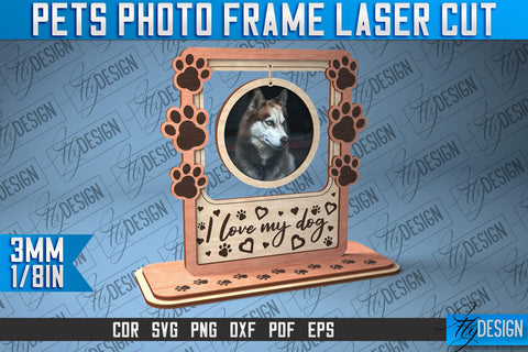 Pets Photo Frame Laser Cut | Laser Cut SVG SVG Fly Design 