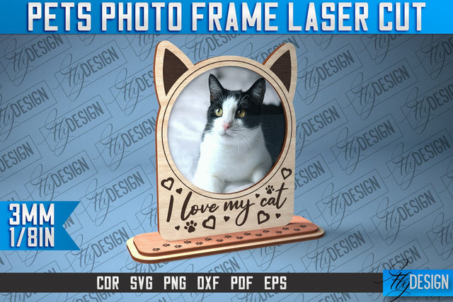 Pets Photo Frame Laser Cut | Laser Cut SVG SVG Fly Design 