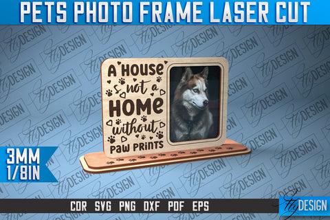 Pets Photo Frame Laser Cut | Laser Cut SVG SVG Fly Design 