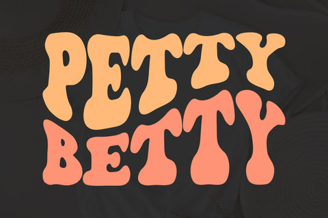 Petty Betty svg, wavy style svg, EPS PNG Cricut Instant Download SVG Fauz 