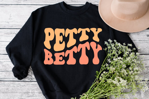 Petty Betty svg, wavy style svg, EPS PNG Cricut Instant Download SVG Fauz 