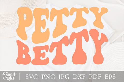 Petty Betty svg, wavy style svg, EPS PNG Cricut Instant Download SVG Fauz 