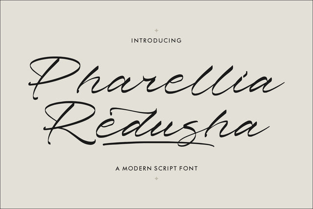 Pharellia Redusha - Modern Script Font Font Storytype Studio 