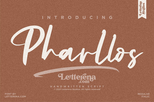 Pharllos Font Letterena Studios 