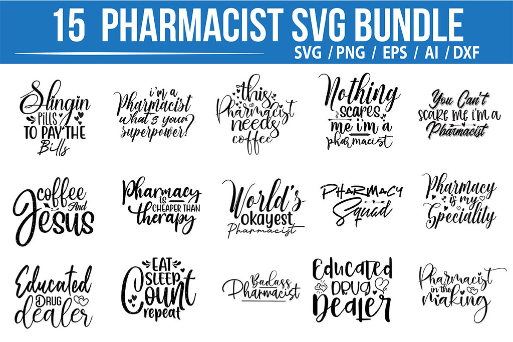 Pharmacist SVG Bundle - So Fontsy