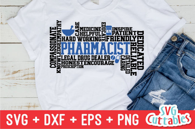 Pharmacist svg - Word Art - Subway Art - svg - dxf - eps - Cut File - Silhouette - Cricut File - Digital Download SVG Svg Cuttables 