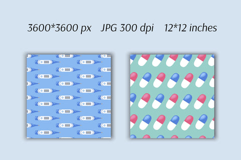 Pharmacy Digital Paper | Medical JPG Patterns Digital Pattern AnnaViolet_store 