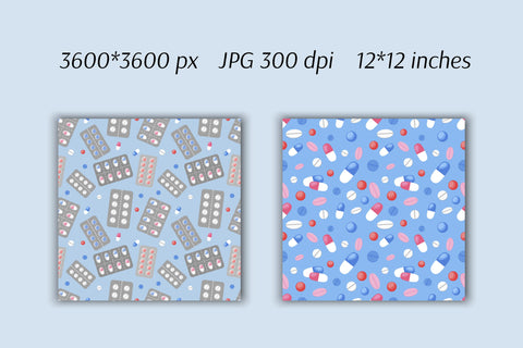 Pharmacy Digital Paper | Medical JPG Patterns Digital Pattern AnnaViolet_store 