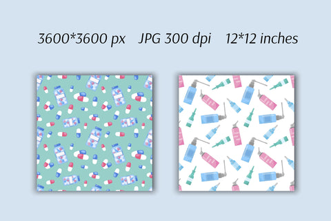 Pharmacy Digital Paper | Medical JPG Patterns Digital Pattern AnnaViolet_store 