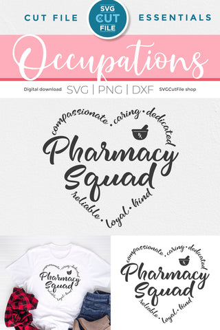 Pharmacy squad svg with heart SVG SVG Cut File 