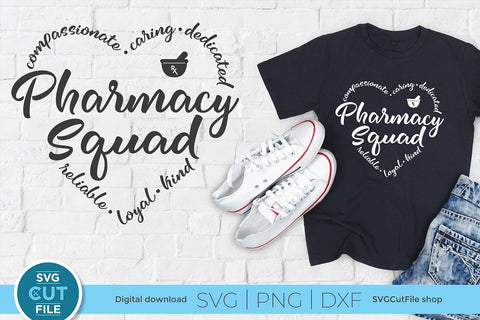 Pharmacy squad svg with heart SVG SVG Cut File 