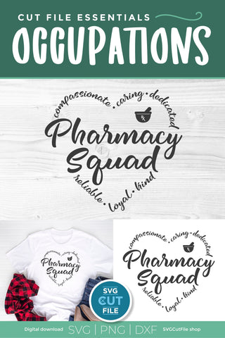 Pharmacy squad svg with heart SVG SVG Cut File 