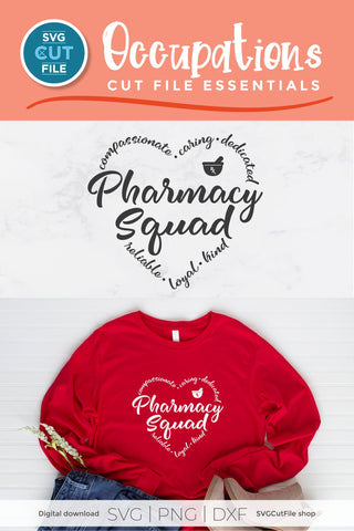 Pharmacy squad svg with heart SVG SVG Cut File 