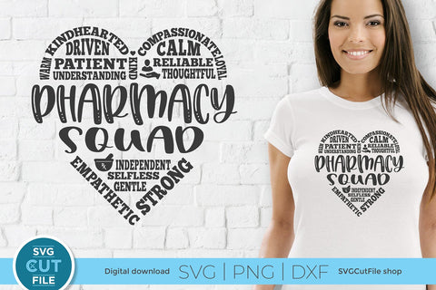 Pharmacy squad svg with subway art heart SVG SVG Cut File 
