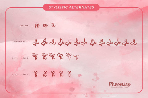 Pheonies-Handwritten Font Font yumnatype 