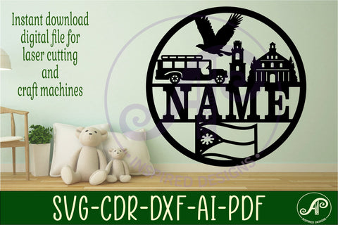 Philippines name sign svg laser cut template SVG APInspireddesigns 