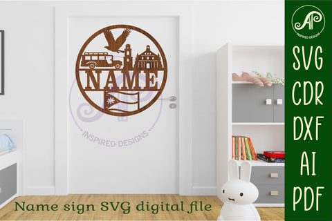Philippines name sign svg laser cut template SVG APInspireddesigns 